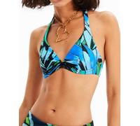 Desigual Swim_bukit 5000 Conjunto de Bikini, Azul, L Mujeres