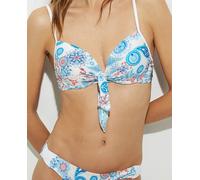 Desigual Desigual - Top biquini estampado plisado. Talla 38