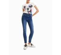 Desigual Desigual - Vaqueros Slim push-up Mickey Mouse de mujer. Denim Talla 42