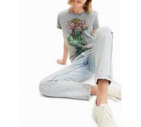 Desigual Desigual - Vaqueros Straight strass de mujer. Denim Talla 34