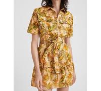 Desigual Vest_Safari Vestido Casual, Amarillo, S para Mujer