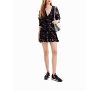 Desigual Desigual - Vestido corto drapeado M. Christian Lacroix de mujer. Negro Talla 38