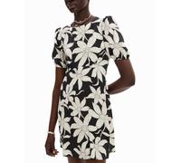 Desigual Desigual - Vestido corto flores de mujer. Negro Talla 38