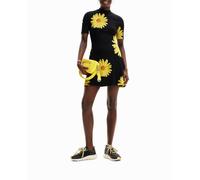 Desigual Desigual - Vestido corto margaritas M. Christian Lacroix de mujer. Negro Talla 36