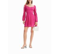 Desigual Desigual - Vestido corto slim evasé de mujer. Fucsia Talla 44