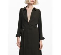 Desigual Desigual - Vestido largo camisa de mujer. Kaki Talla 38