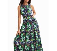 Desigual Desigual - Vestido largo cut-out naturaleza de mujer. Azul marino Talla 36