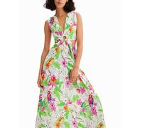 Desigual Desigual - Vestido largo cut-outs de mujer. Blanco Talla 40