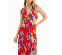 Desigual Desigual - Vestido largo cut-outs de mujer. Rojo Talla 40