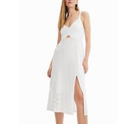 Desigual Vest_Sandall 1000 Vestido, Blanco, S para Mujer