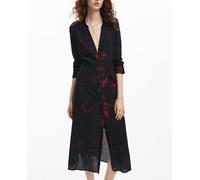Desigual Desigual - Vestido midi camisero M. Christian Lacroix de mujer. Negro Talla 38
