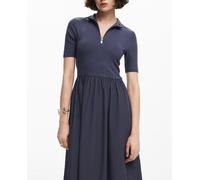 Desigual Desigual - Vestido midi híbrido de mujer. Gris oscuro Talla 44