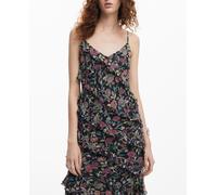 Desigual Desigual - Vestido midi volantes de mujer. Negro Talla 38