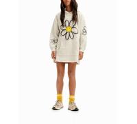 Desigual Desigual - Vestido sudadera Smiley® de niña. Gris claro Talla 13 años