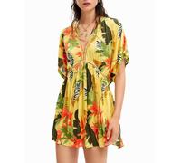 Desigual Desigual - Vestido túnica tropical de mujer. Amarillo Talla 44