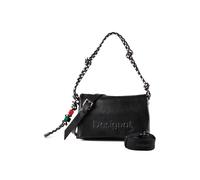 Desigual Bolso bandolera mediano Half Logo Venecia 4.0 con logo charm negro TU