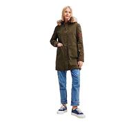 Desigual Jacket_Detroit Woman Woven Parka, Verde, S para Mujer