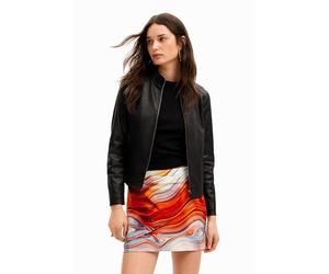Desigual Jacket_Toronto Woman Woven PU Coat, Negro, L Mujeres
