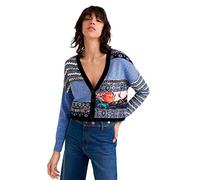 Desigual JERS_CREPUSCULO Jersey, Azul, L para Mujer