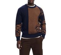 Desigual JERS_Half Paisley Sweatshirt, Azul, S Men's