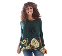 Desigual JERS_Most - suéter Mujer, Verde (June Bug 4133), 38 (Talla del Fabricante: L)