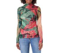 Desigual JERS_Tapiz_LACRO Pullover Sweater, Verde, XL Women's