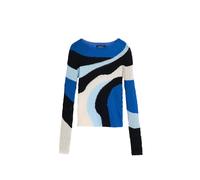 Desigual Jersey crema / azul real / azul cielo / negro M crema / azul real / azul cielo / negro