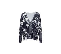 Desigual Jersey de Punto Plano para Mujer de Calibre Fino, Negro, L