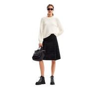 Desigual Jersey de Punto Plano para Mujer Sudadera, Blanco, S