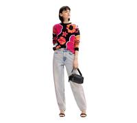 Desigual Jersey de Punto Plano para Mujer Sudadera, Negro, S