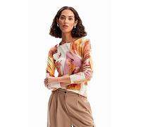 Desigual Jersey_fotina_Pull Sudadera, Rojo, S para Mujer