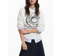 Desigual Jersey trazos M. Christian Lacroix de mujer. Blanco 44/XL