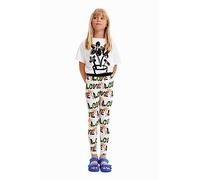 Desigual Leggings_Garden, Leggings Muchachas, White, S