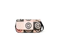 Desigual Logo Patch Zurich, Bolso de Patchwork en Logomanía Mujeres, Beige (Beige), 9x14.5x28.5 cm (B x H x T)