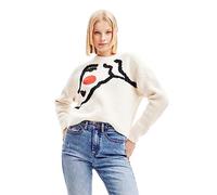 DESIGUAL MAGLIONE DONNA BIANCO