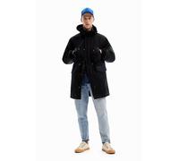 Desigual Man Template 1 Color New Parka Tejida Hombre, Black, M