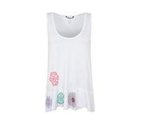 DESIGUAL Melisa Tops y Camisetas Mujeres Blanco - M - Camisetas sin Mangas