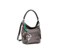 Desigual mochila de ocio Arica Half Logo Backpack Big Dark Silver bronce