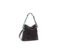 Desigual mochila de ocio Jersey 2.0 Stencil Flocado Mini Backpack Chocolate marrón oscuro