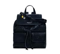 Desigual Mochila pequeña Sierra con bordados 32 cm negro