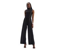 Desigual Mono Pantalones Casuales, Negro, XL para Mujer