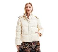 Desigual Padded_Calgary Pantalones Cortos de Lana para Mujer, Blanco, M