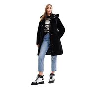 Desigual Padded_sundsvall 2000, Color Negro Long Overcoat, XL para Mujer