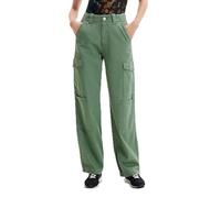 Desigual Pant_sedal 4009 Pantalones Informales, Verde, 46 para Mujer