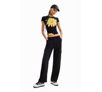 Desigual Pant_Sena-Lacroix 2000 Pantalones Casuales, Negro, M Mujeres