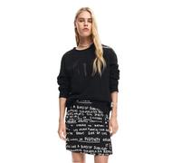 Desigual Pantalón Corto para Mujer Falda, Negro, XL