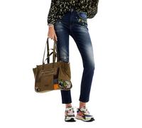 Desigual - Pantalón Largo Vaquero para Mujer, Turquesa, 40