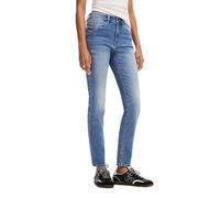 Desigual Pantalón Vaquero Largo para Mujer Jeans, Azul, 36