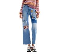 Desigual Pantalón Vaquero Largo para Mujer Jeans, Azul, 44