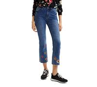 Desigual Pantalones Casuales para Mujer, Azul, 36